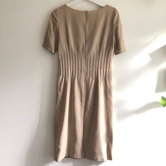 Valentino Vintage Tan Fitted Mini Dress Size 8 - Picture 9 of 15